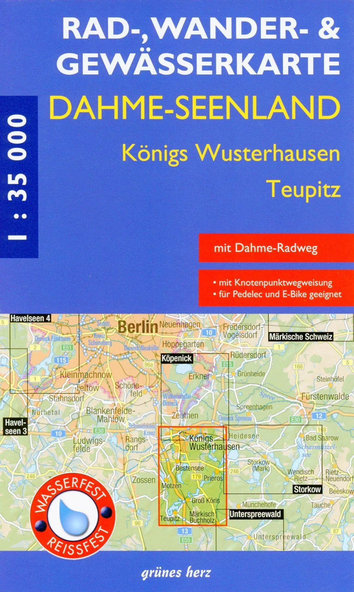 Cover: 9783866361768 | Dahme-Seen: Königs Wusterhausen, Teupitz 1 : 35 000 Rad-, Wander-...