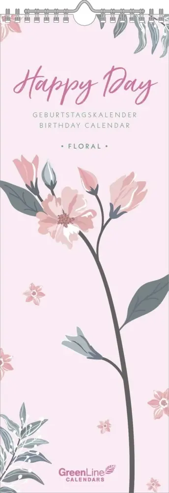 Cover: 4002725981868 | Geburtstagskalender Floral | Kalender | Spiralbindung | 14 S.