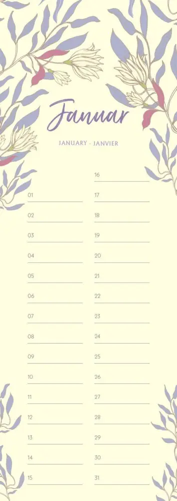 Bild: 4002725981868 | Geburtstagskalender Floral | Kalender | Spiralbindung | 14 S.