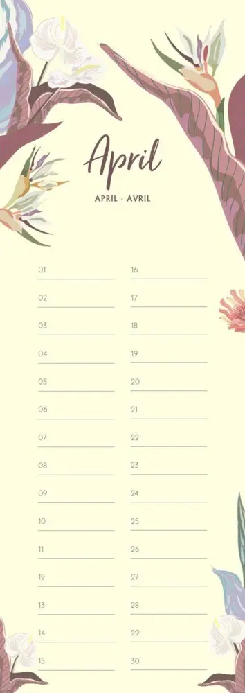 Bild: 4002725981868 | Geburtstagskalender Floral | Kalender | Spiralbindung | 14 S.