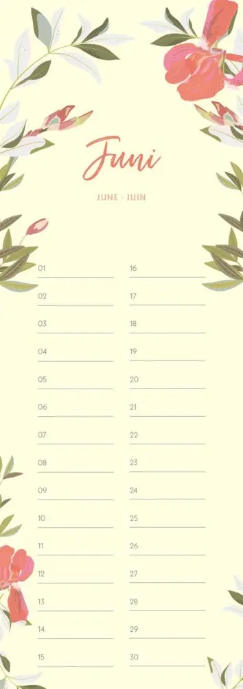 Bild: 4002725981868 | Geburtstagskalender Floral | Kalender | Spiralbindung | 14 S.
