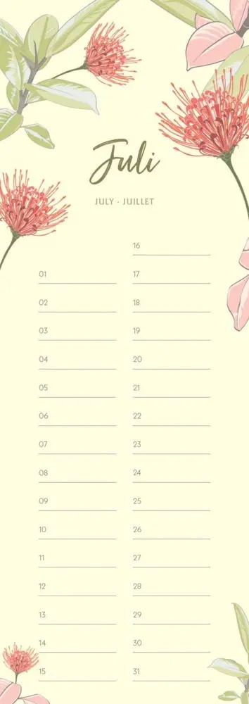 Bild: 4002725981868 | Geburtstagskalender Floral | Kalender | Spiralbindung | 14 S.