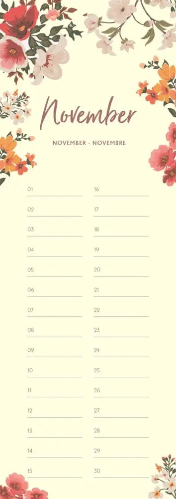 Bild: 4002725981868 | Geburtstagskalender Floral | Kalender | Spiralbindung | 14 S.