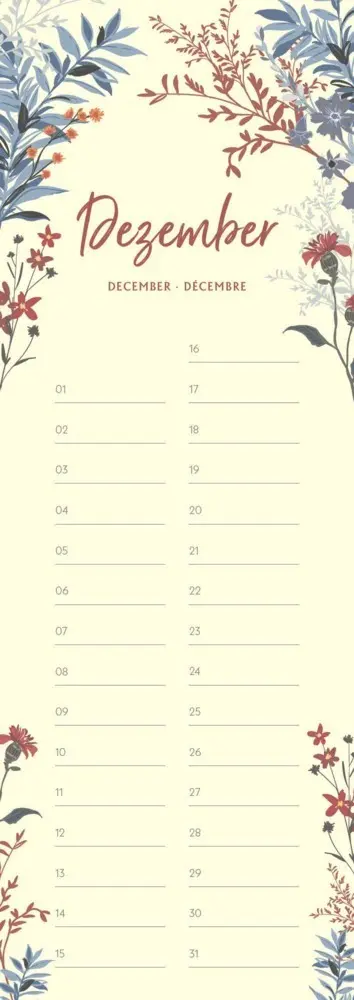 Bild: 4002725981868 | Geburtstagskalender Floral | Kalender | Spiralbindung | 14 S.