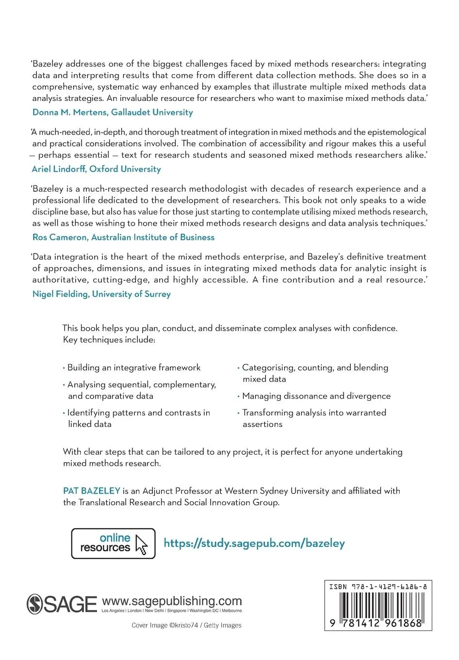 Rückseite: 9781412961868 | Integrating Analyses in Mixed Methods Research | Pat Bazeley | Buch