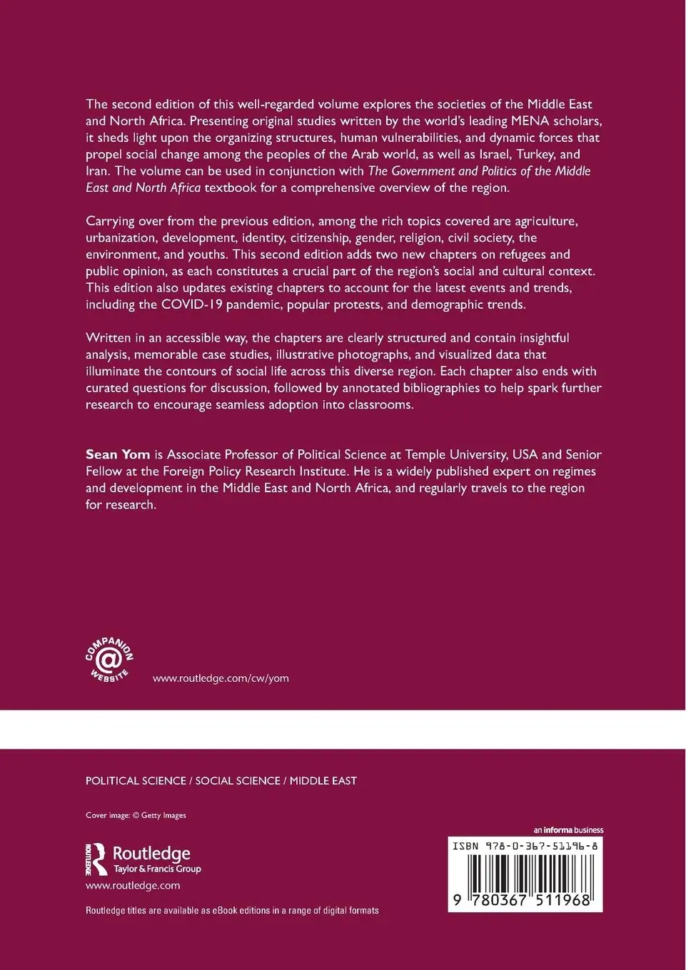 Rückseite: 9780367511968 | The Societies of the Middle East and North Africa | Sean Yom | Buch