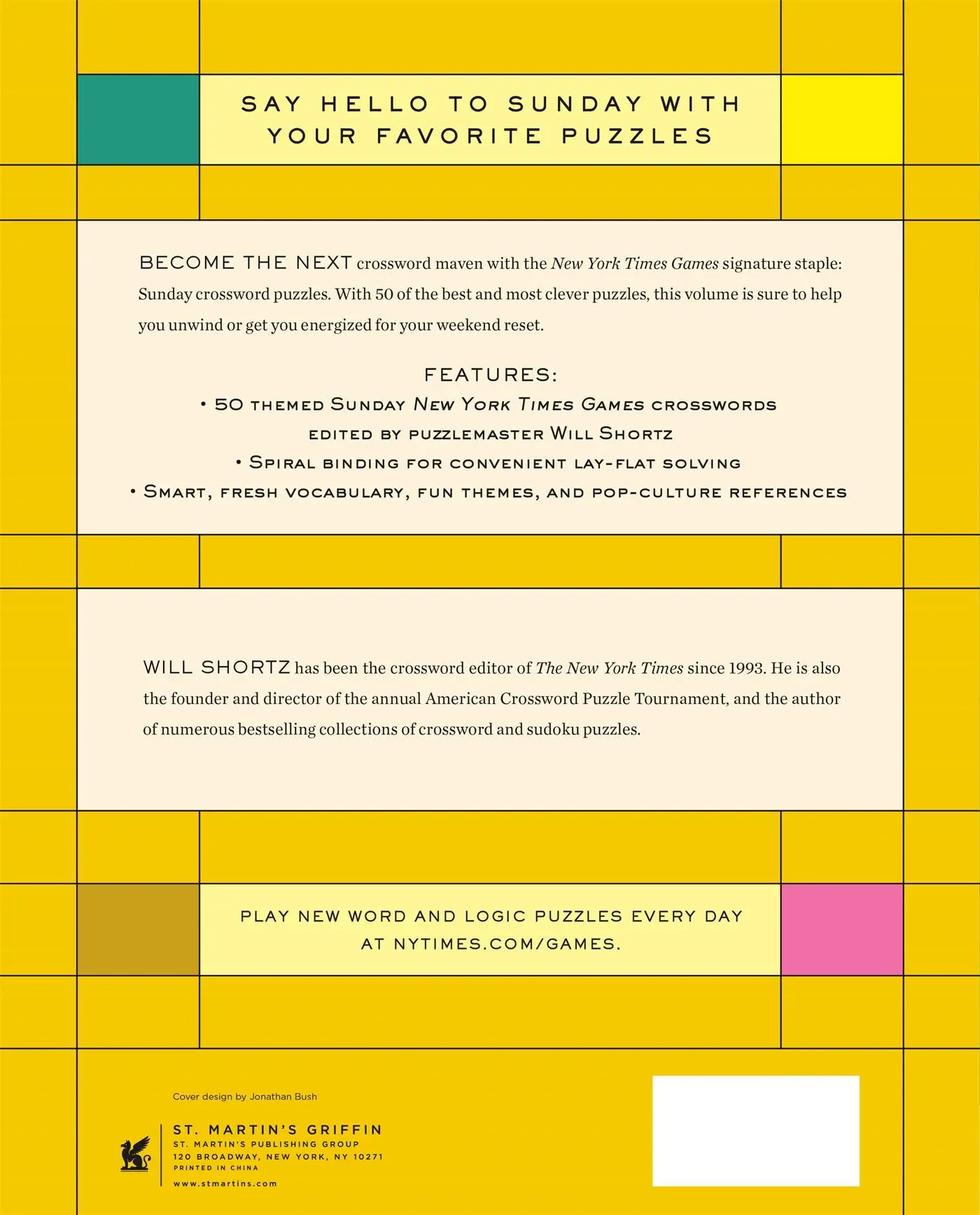 Rückseite: 9781250351968 | New York Times Games Sunday Crosswords Volume 1: 50 Sunday Puzzles