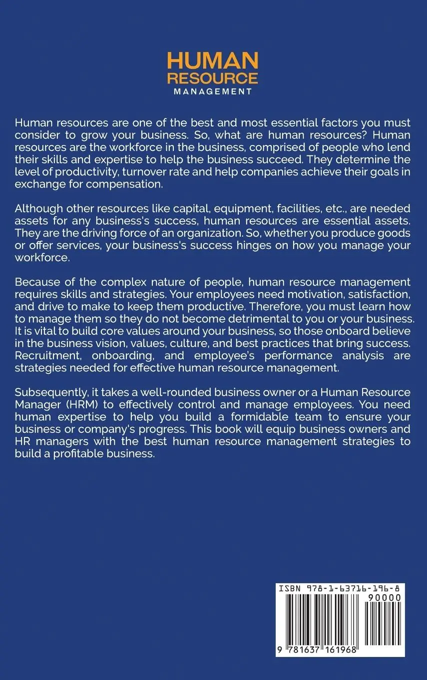 Rückseite: 9781637161968 | Human Resource Management | Wade Golden | Buch | Gebunden | Englisch