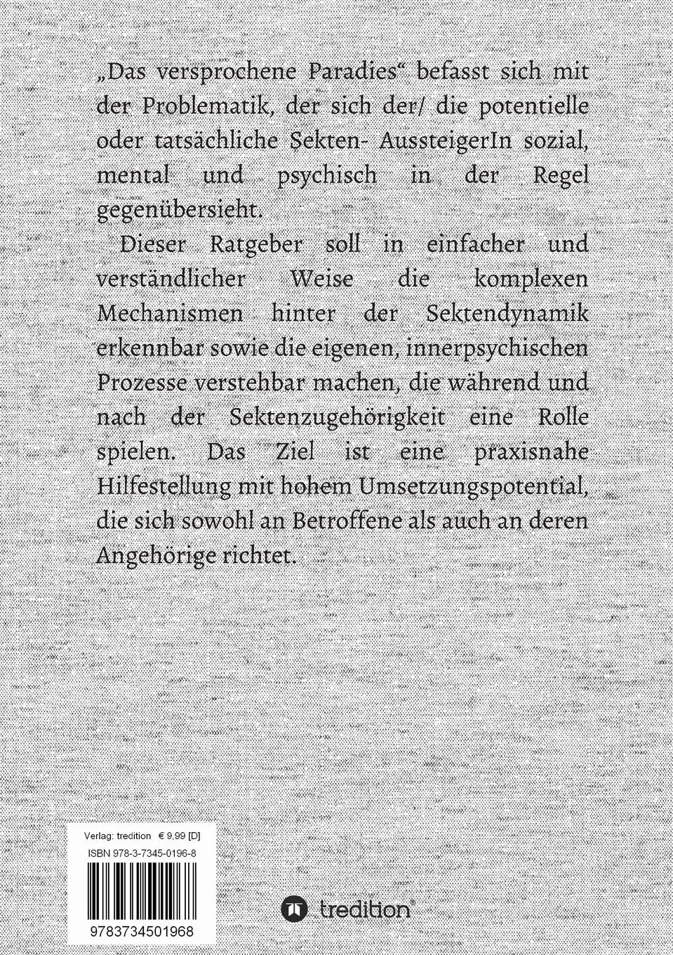 Rückseite: 9783734501968 | Das versprochene Paradies | Marcus Zeller | Taschenbuch | 112 S.