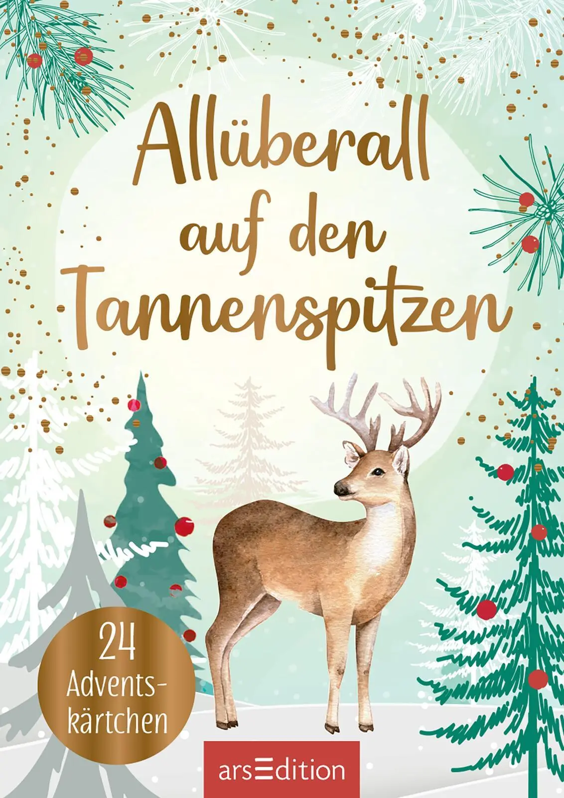 Bild: 9783845861968 | Allüberall auf den Tannenspitzen | 24 Adventskärtchen | Taschenbuch