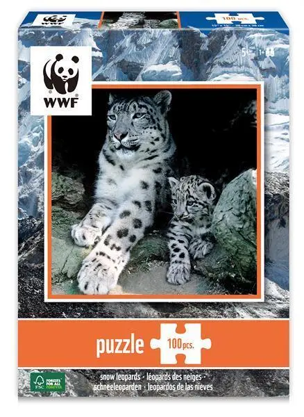 Cover: 4897049302068 | Schneeleoparden 100 Teile (Puzzle) | Ambassador | Spiel | In Spielebox