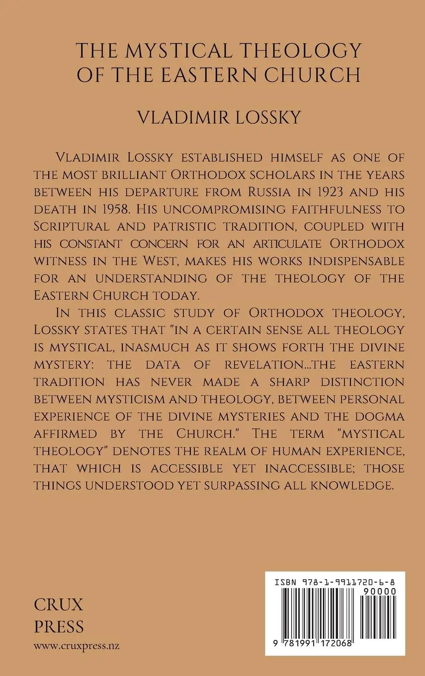 Rückseite: 9781991172068 | The Mystical Theology of the Eastern Church | Vladimir Lossky | Buch
