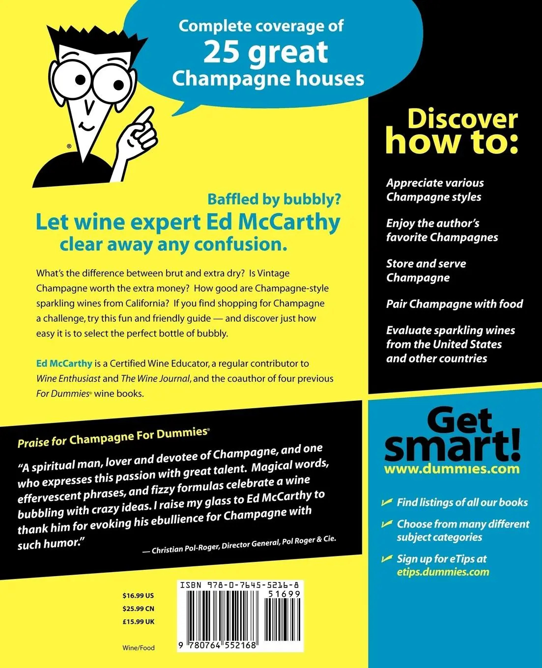Rückseite: 9780764552168 | Champagne for Dummies | Ed Mccarthy | Taschenbuch | Englisch | 1999