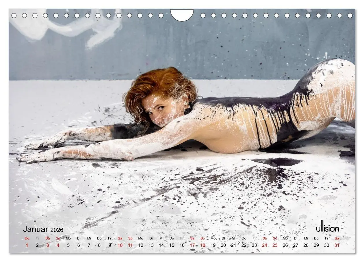 Bild: 9783457352168 | Akt in Farbe - schwarzweiß (Wandkalender 2026 DIN A4 quer),...