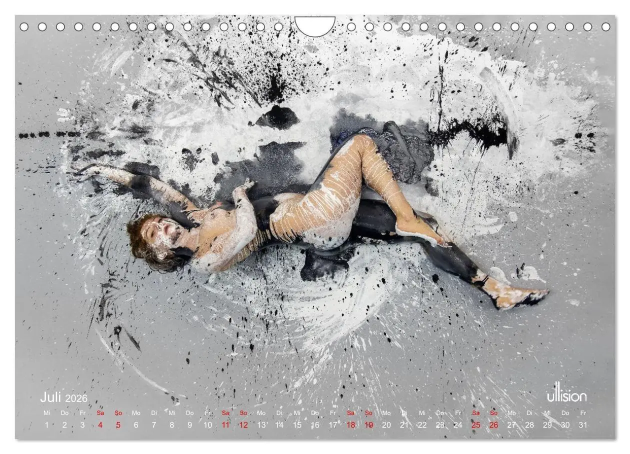 Bild: 9783457352168 | Akt in Farbe - schwarzweiß (Wandkalender 2026 DIN A4 quer),...