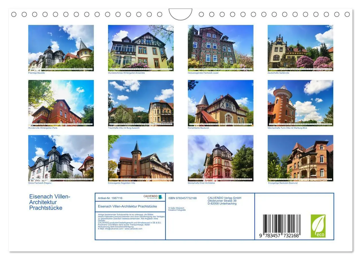 Bild: 9783457732168 | Eisenach Villen-Architektur Prachtstücke (Wandkalender 2026 DIN A4...