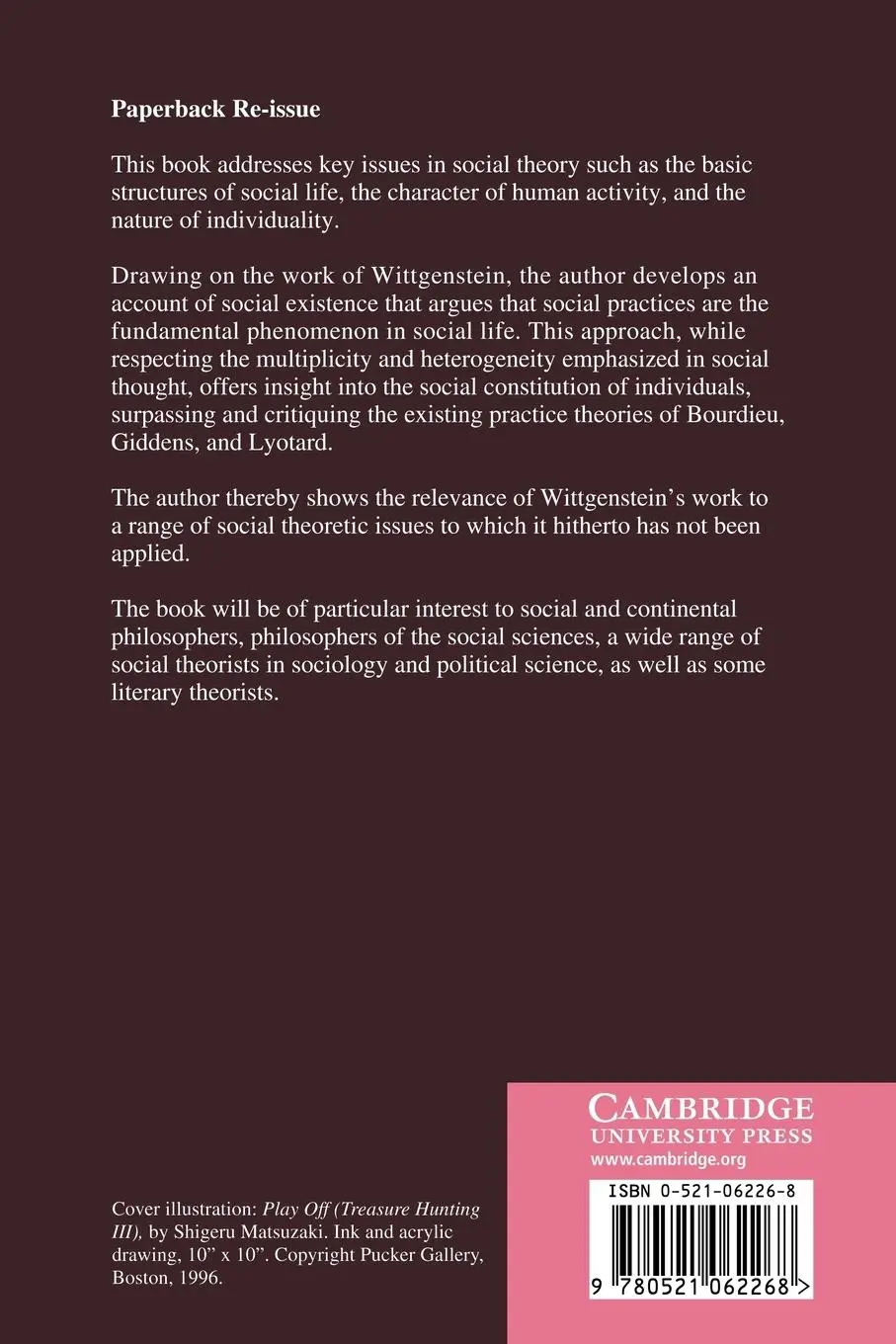 Rückseite: 9780521062268 | Social Practices | Theodore R. Schatzki | Taschenbuch | Englisch