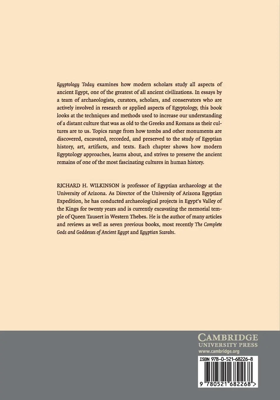 Rückseite: 9780521682268 | Egyptology Today | Richard H. Wilkinson | Taschenbuch | Englisch