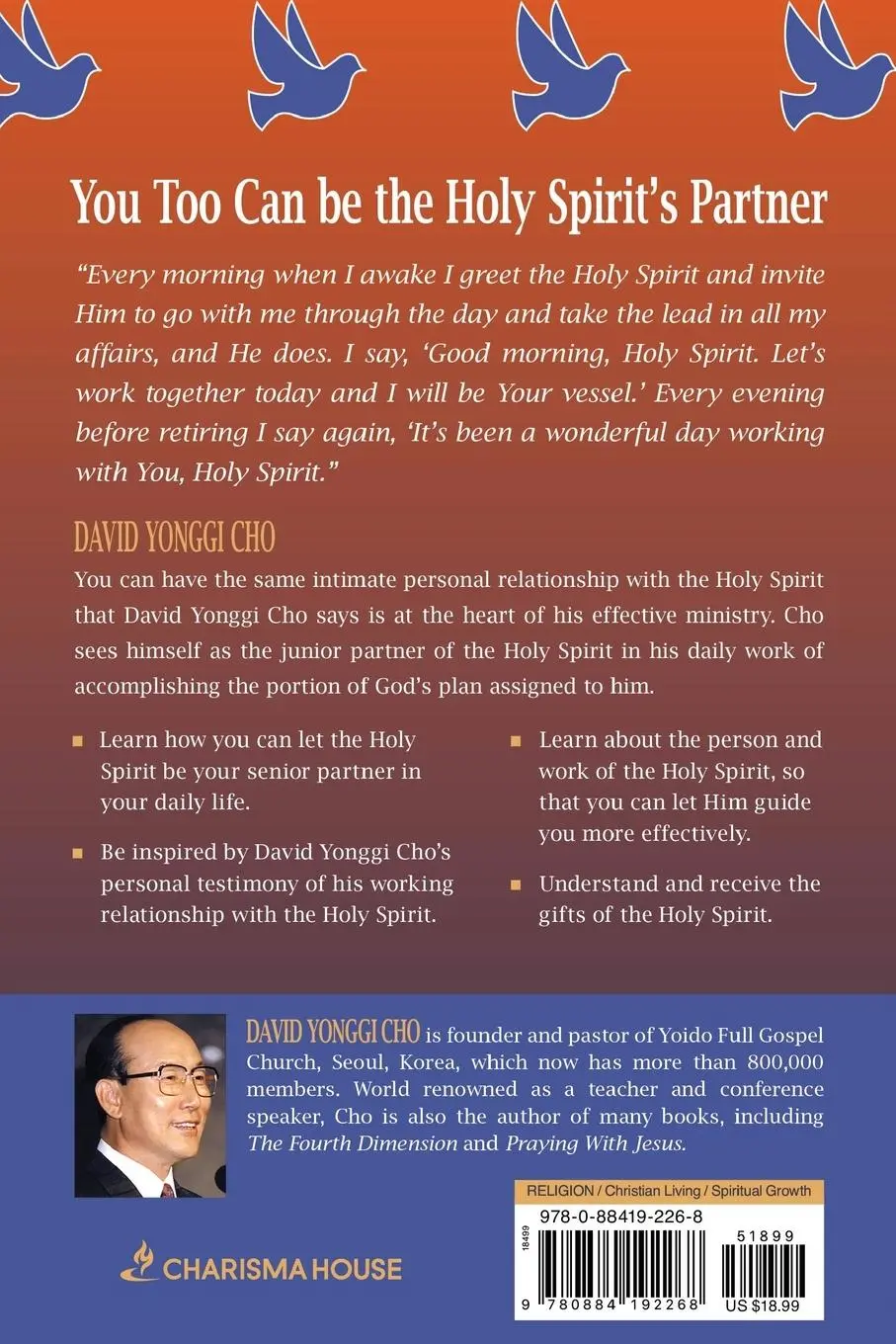 Rückseite: 9780884192268 | Holy Spirit, My Senior Partner | David Yonggi Cho | Taschenbuch | 1996