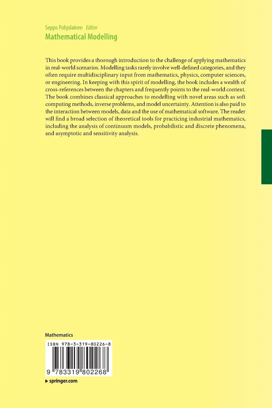 Rückseite: 9783319802268 | Mathematical Modelling | Matti Heiliö (u. a.) | Taschenbuch | xi