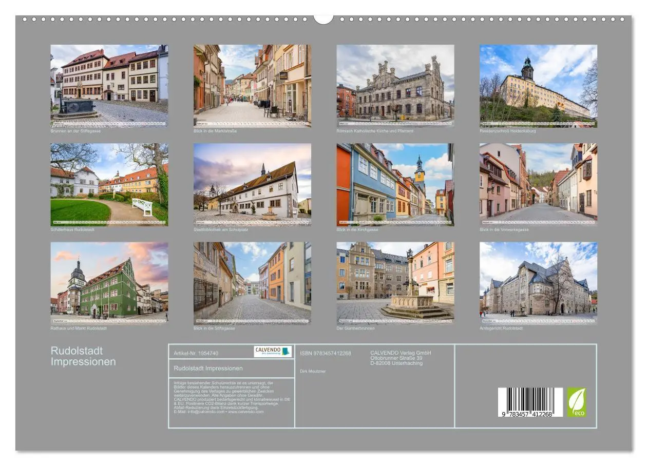 Bild: 9783457412268 | Rudolstadt Impressionen (hochwertiger Premium Wandkalender 2026 DIN...