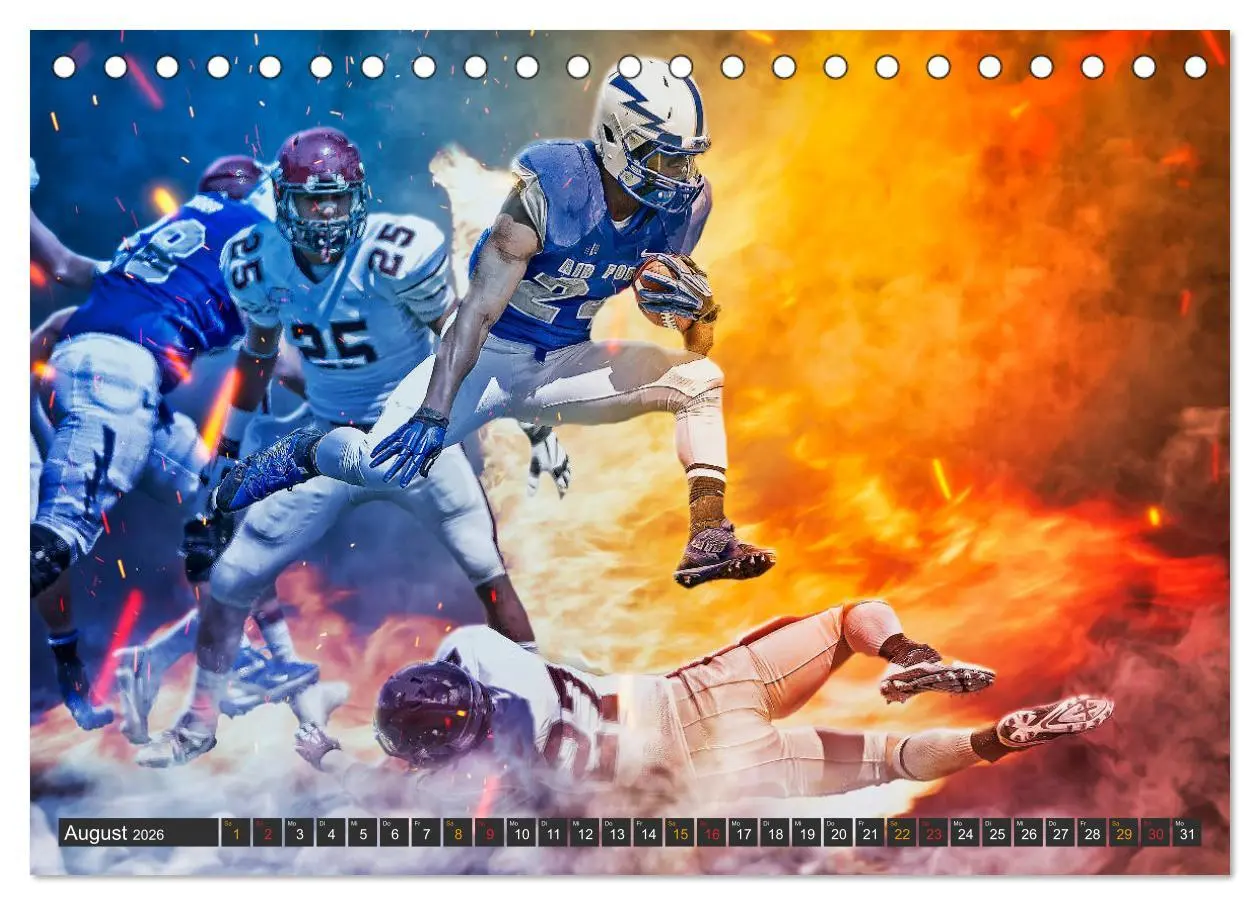 Bild: 9783457722268 | Faszination American Football (Tischkalender 2026 DIN A5 quer),...