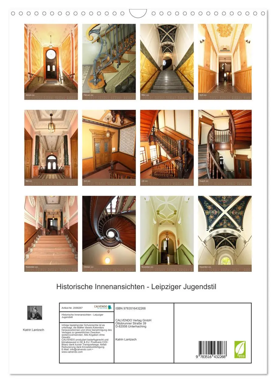 Bild: 9783516432268 | Historische Innenansichten - Leipziger Jugendstil (Wandkalender...
