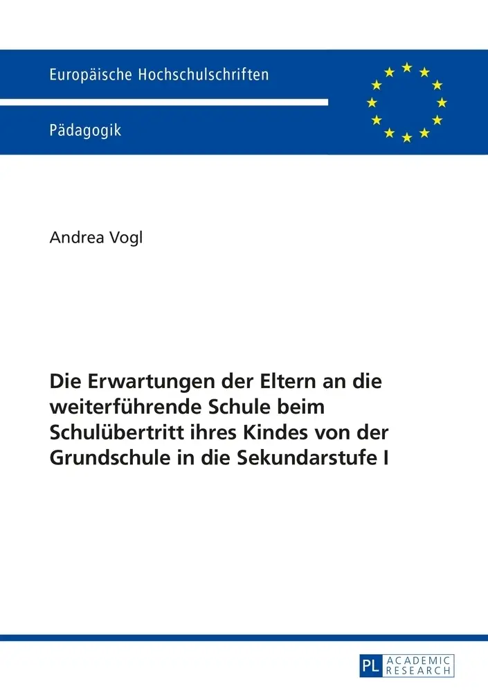 Cover: 9783631652268 | Die Erwartungen der Eltern an die weiterführende Schule beim...