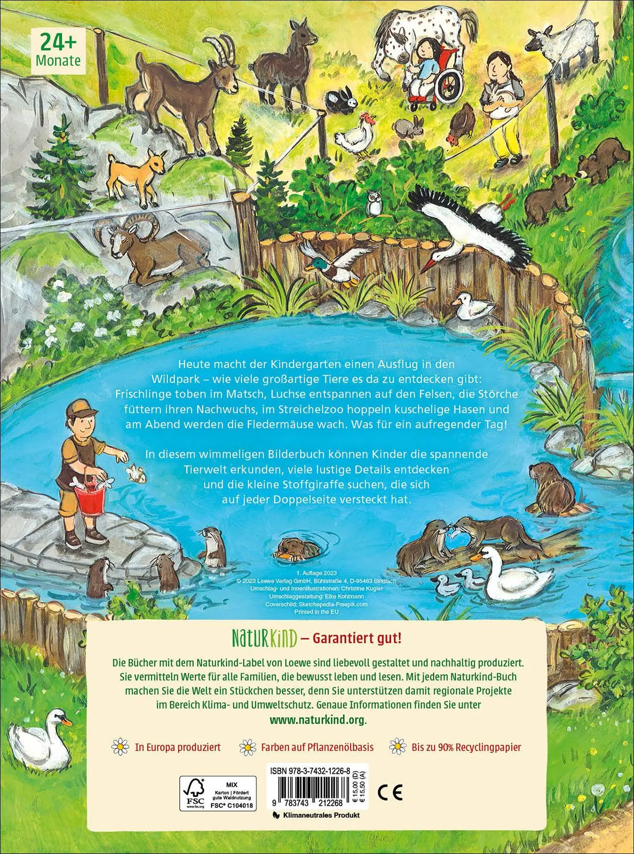 Rückseite: 9783743212268 | Viel los im Wildpark! | Christine Kugler | Buch | Naturkind | 16 S.