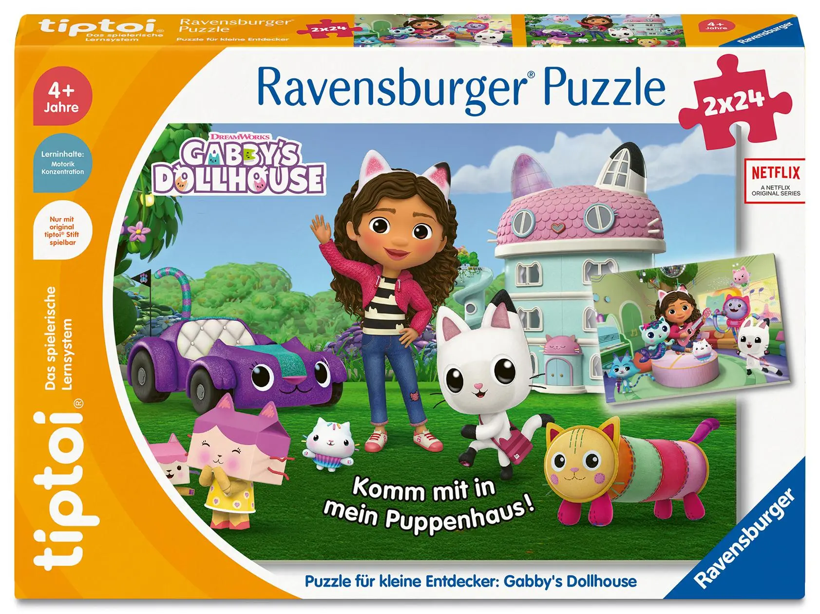 Cover: 4005556002368 | tiptoi® Puzzle für kleine Entdecker Gabby's Dollhouse - 2x24 Teile