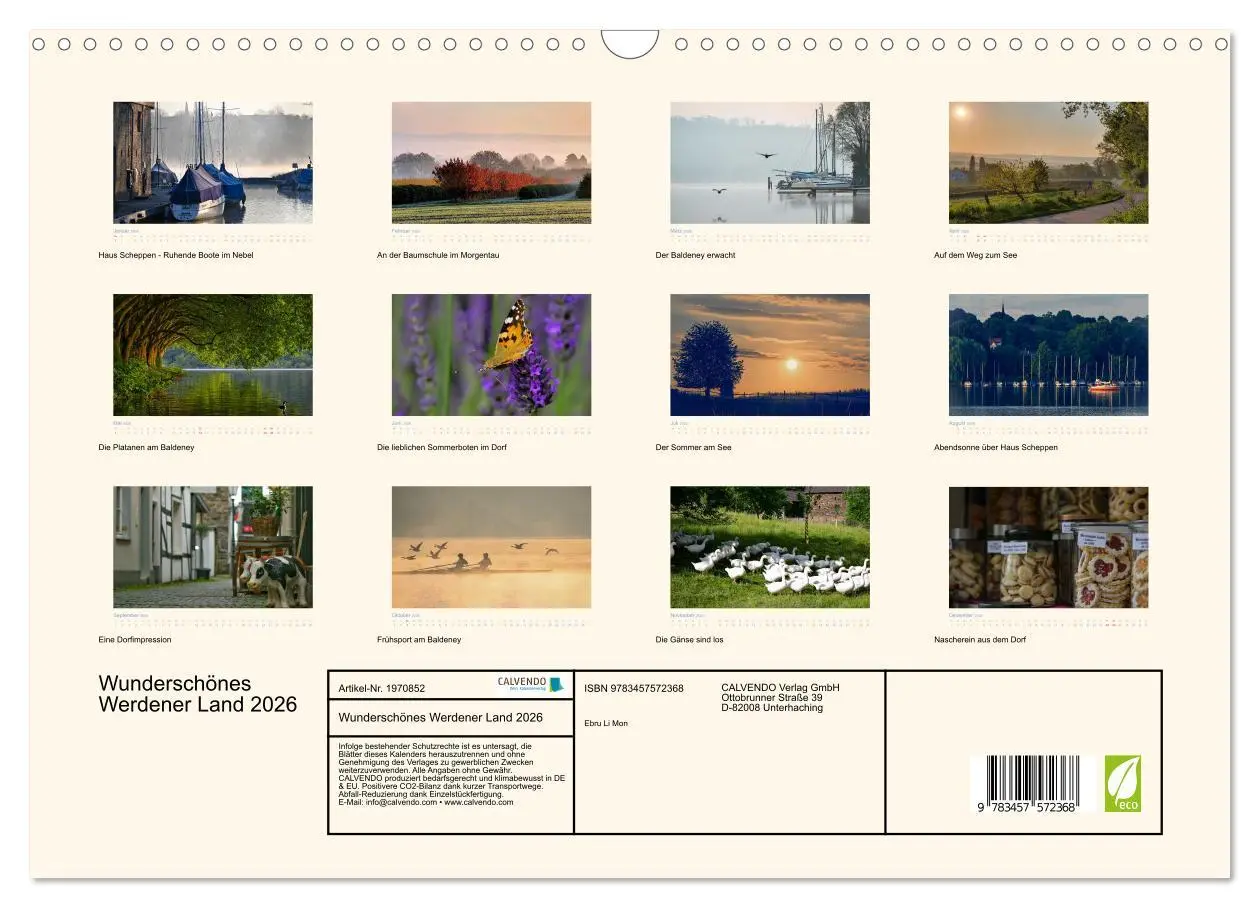 Bild: 9783457572368 | Wunderschönes Werdener Land 2026 (Wandkalender 2026 DIN A3 quer),...