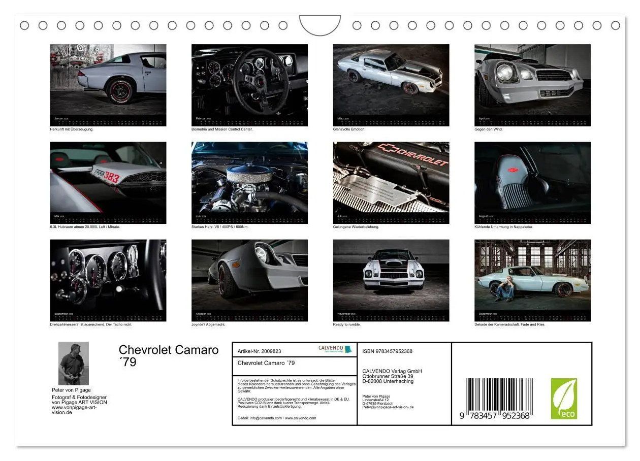 Bild: 9783457952368 | Chevrolet Camaro ´79 (Wandkalender 2026 DIN A4 quer), CALVENDO...