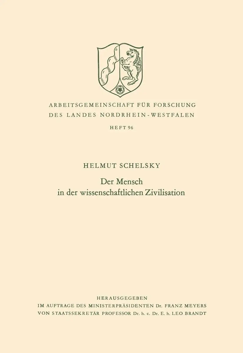 Cover: 9783663002468 | Der Mensch in der wissenschaftlichen Zivilisation | Helmut Schelsky