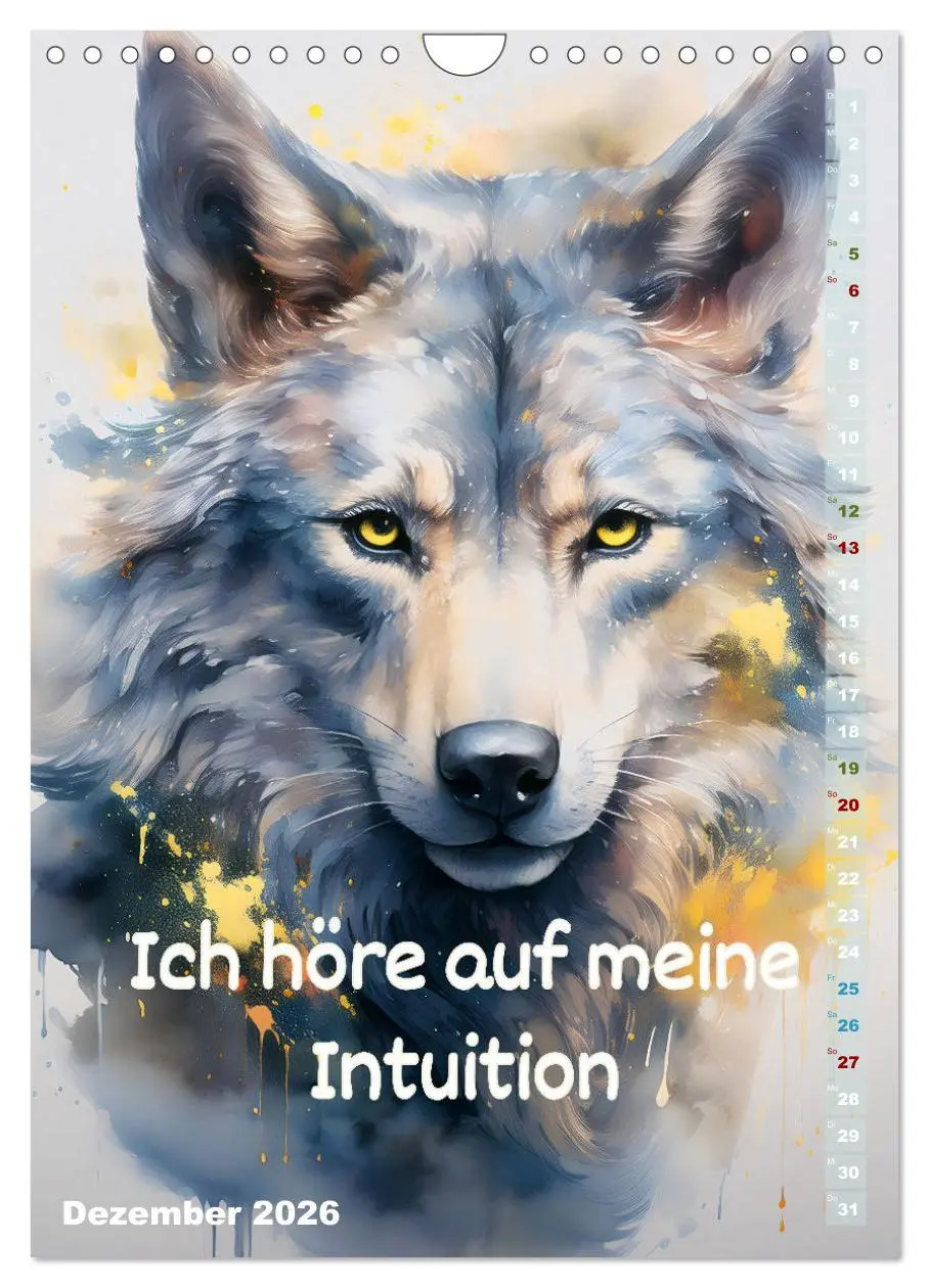 Bild: 9783516262568 | Ich bin stark - Ein tierischer Affirmationskalender (Wandkalender...