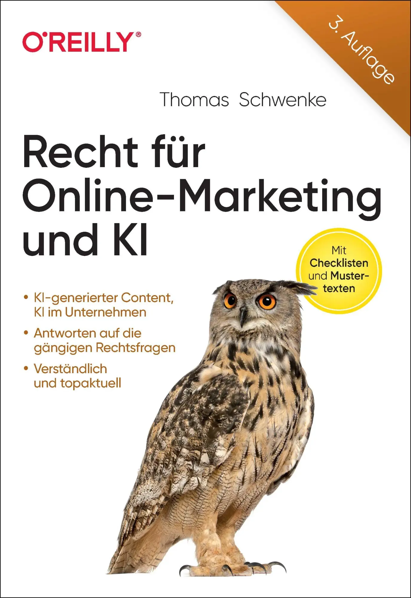 Cover: 9783960092568 | Recht für Online-Marketing und KI | Thomas Schwenke | Taschenbuch