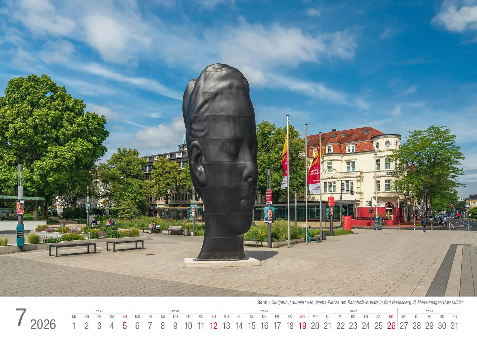 Bild: 9783965352568 | Bonn 2026 Bildkalender A3 quer, spiralgebunden | Holger Klaes | 2026