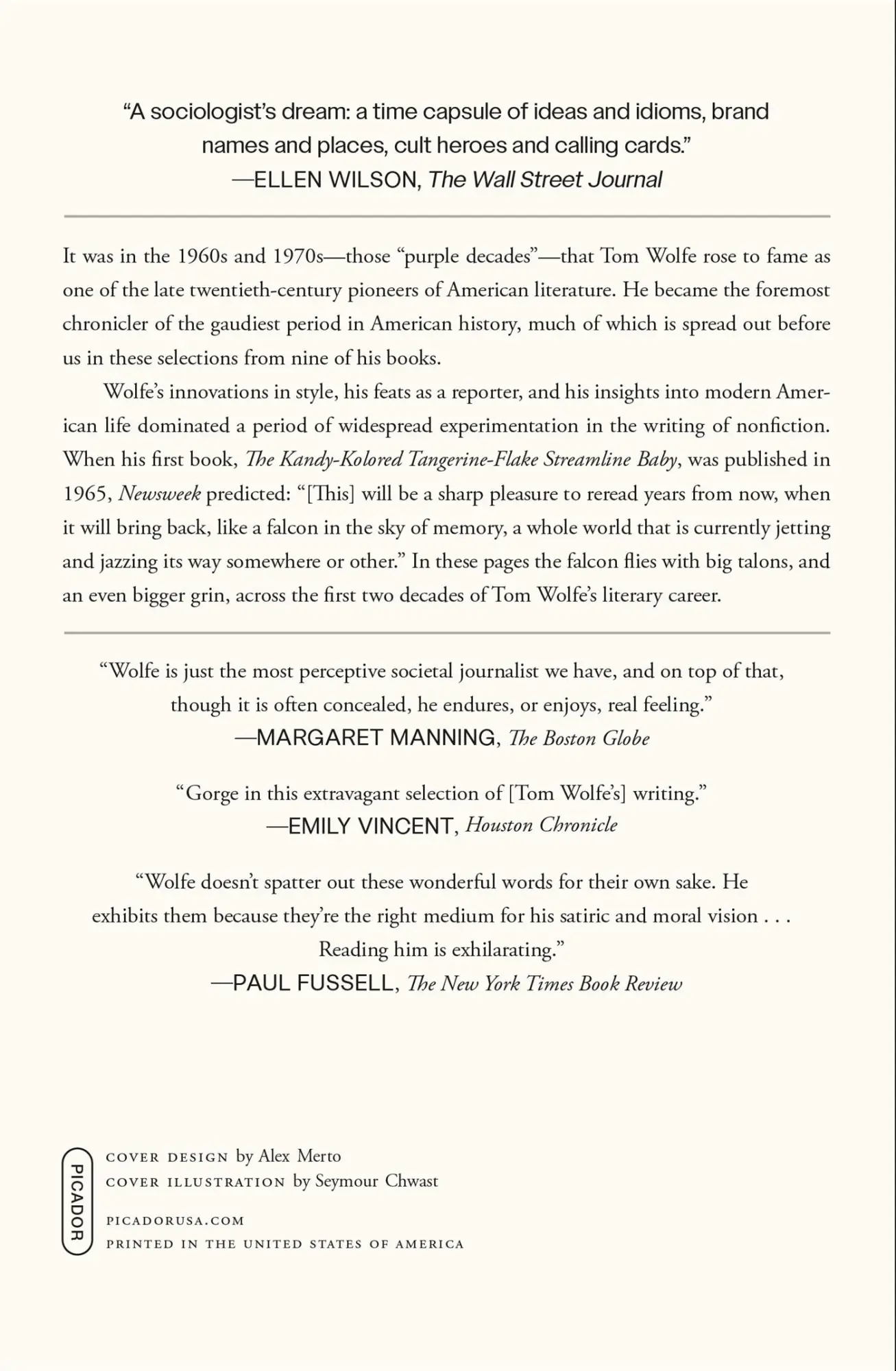 Rückseite: 9781250352668 | The Purple Decades | Tom Wolfe | Taschenbuch | Englisch | 2025
