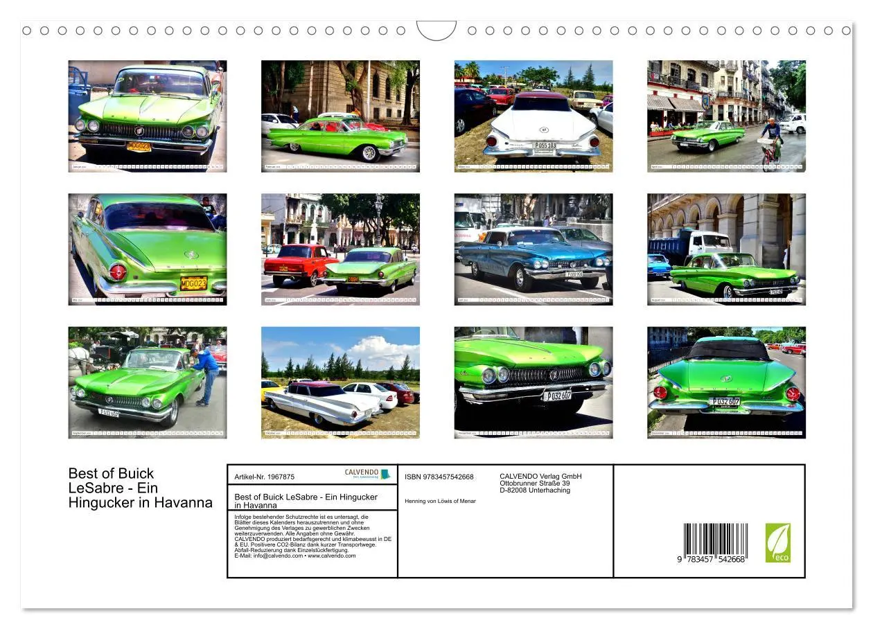 Bild: 9783457542668 | Best of Buick LeSabre - Ein Hingucker in Havanna (Wandkalender 2026...