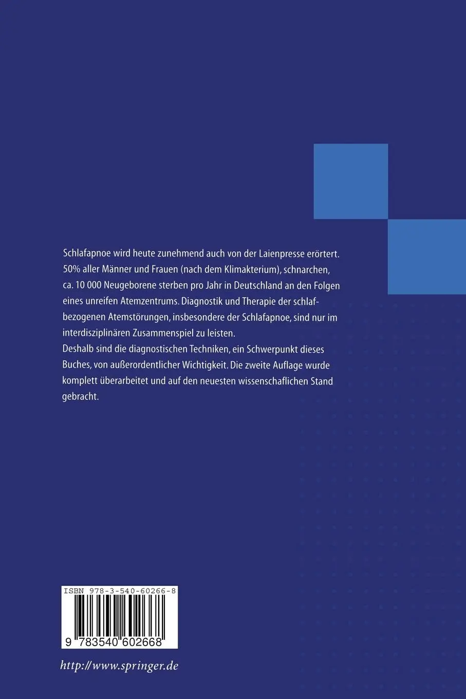 Rückseite: 9783540602668 | Schlafapnoe | Nikolaus Konietzko (u. a.) | Taschenbuch | Paperback | x