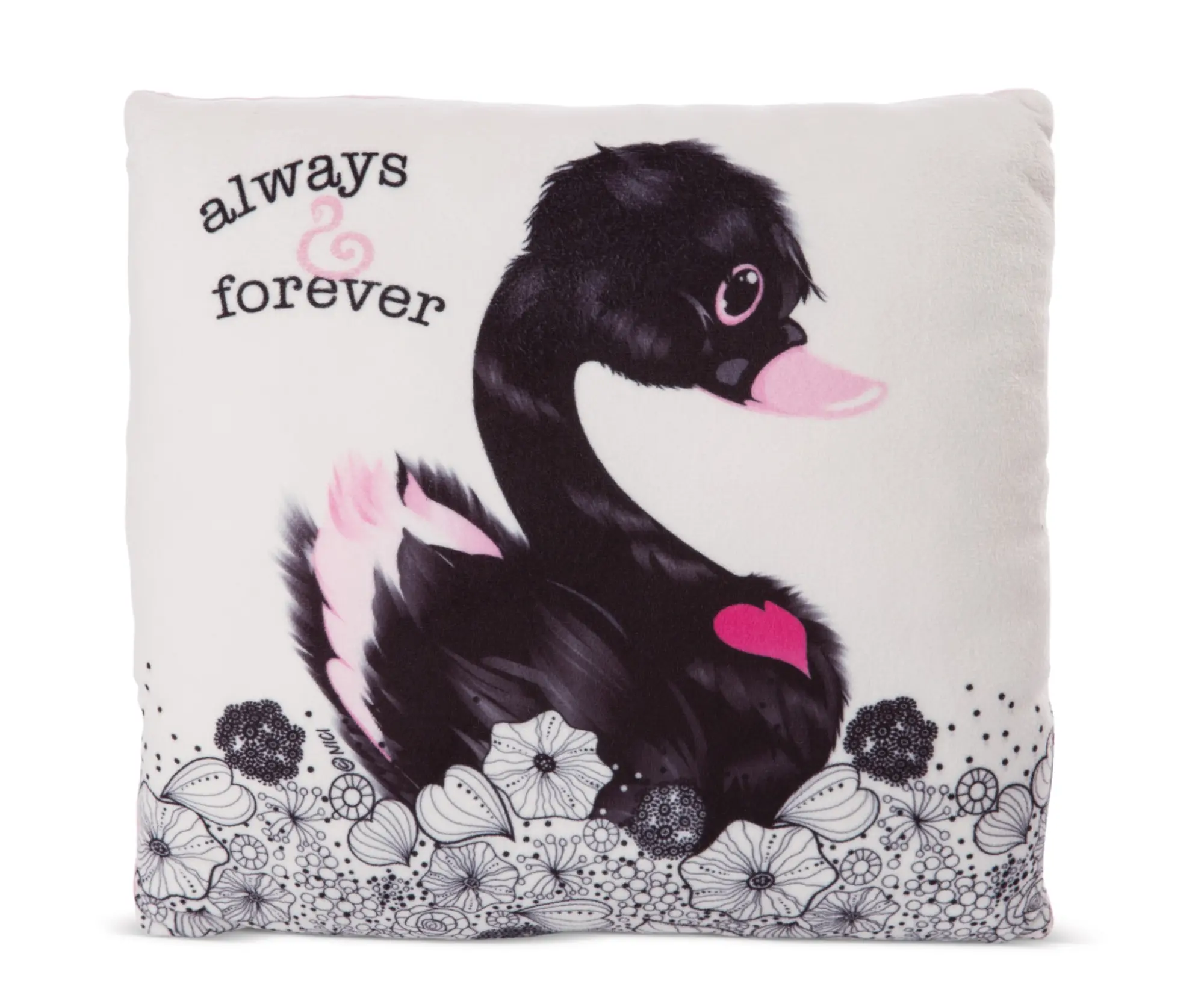 Cover: 4012390482768 | Nici 48276 Kissen Love Schwan schwarz ca. 30x30cm GREEN | 48276 | 2021