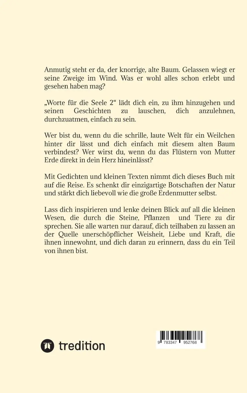 Rückseite: 9783347952768 | Worte für die Seele 2 | Naturbotschaften | Sandra Scheiber | Buch