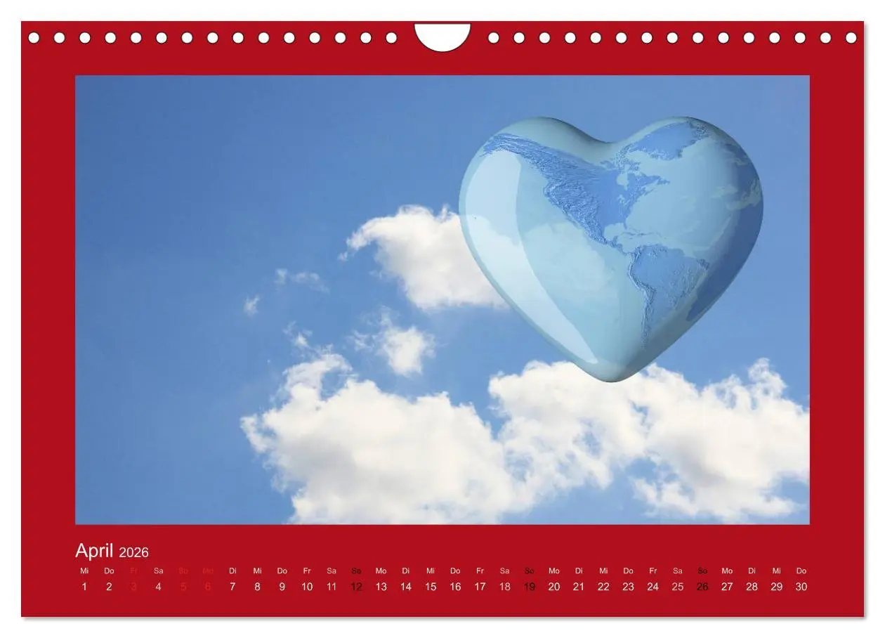 Bild: 9783516002768 | Botschaften mit Herz! (Wandkalender 2026 DIN A4 quer), CALVENDO...