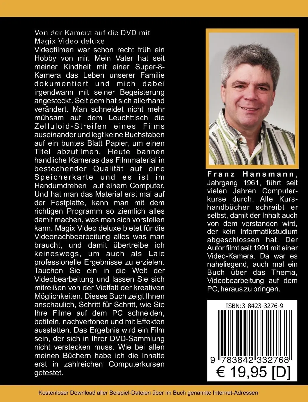 Rückseite: 9783842332768 | Von der Kamera auf die DVD mit Magix Video deluxe | Franz Hansmann