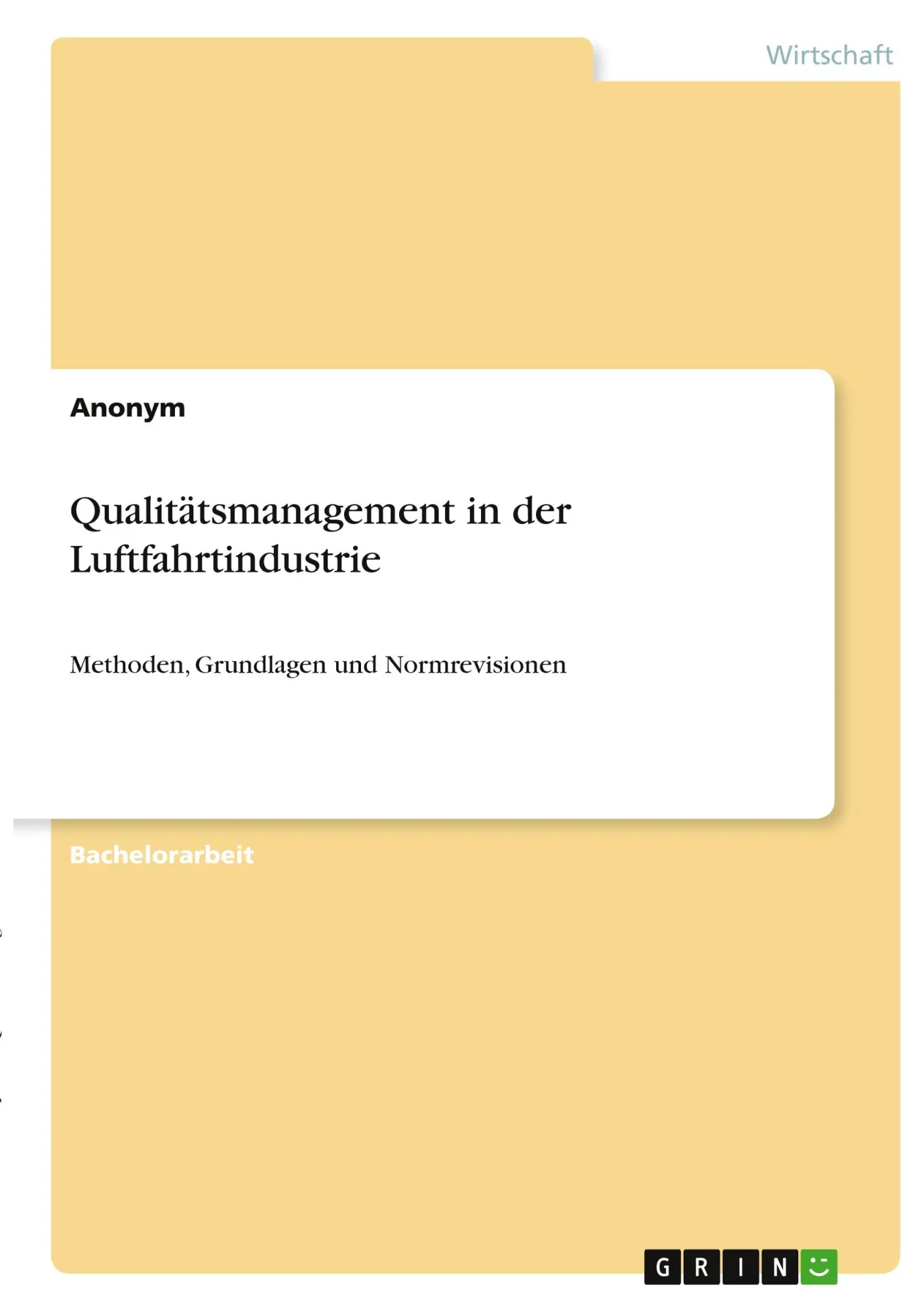 Cover: 9783346332868 | Qualitätsmanagement in der Luftfahrtindustrie | Anonymous | Buch