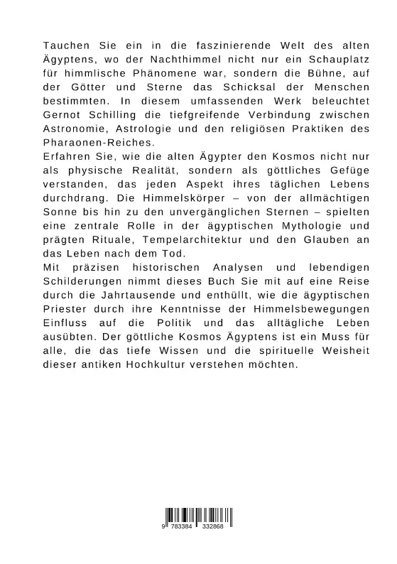 Bild: 9783384332868 | Der göttliche Kosmos Ägyptens | Gernot Schilling | Taschenbuch | 2024