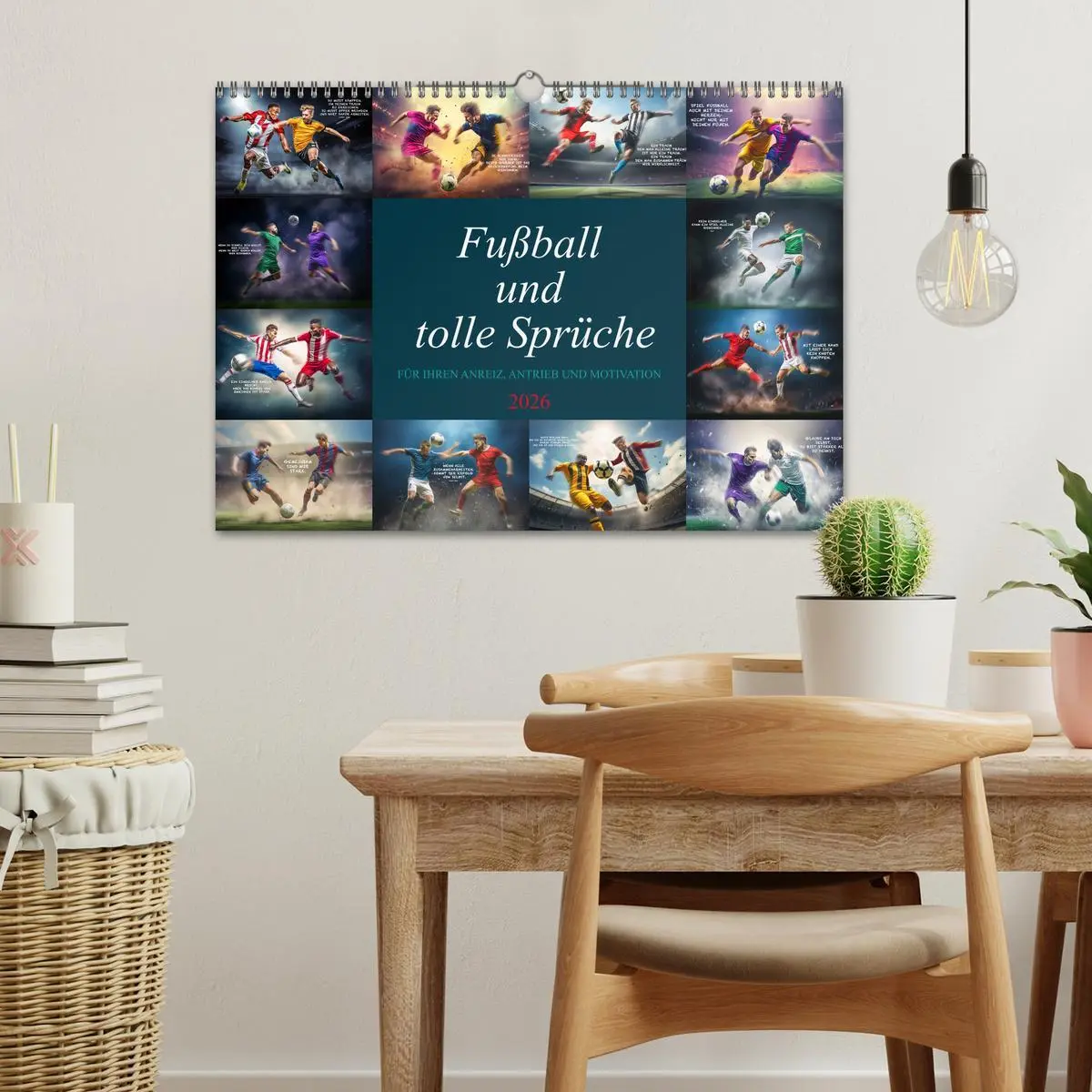 Bild: 9783457382868 | Fußball und tolle Sprüche (Wandkalender 2026 DIN A3 quer), CALVENDO...