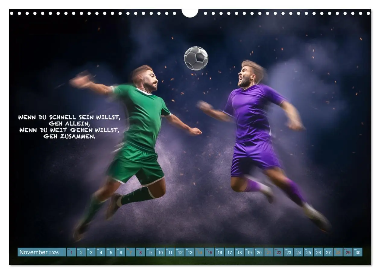 Bild: 9783457382868 | Fußball und tolle Sprüche (Wandkalender 2026 DIN A3 quer), CALVENDO...