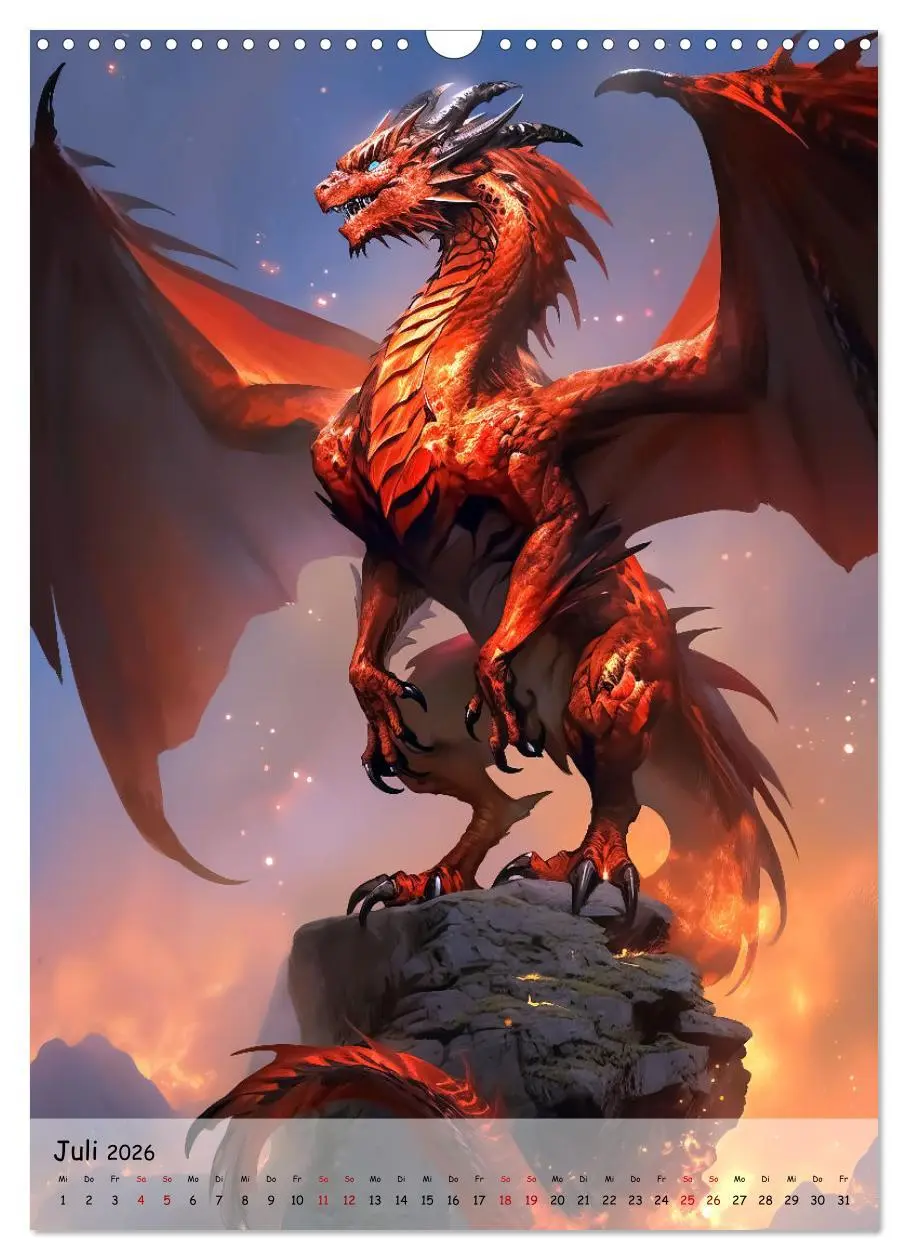 Bild: 9783516302868 | Geflügelte Hüter - Erleben Sie die Magie der Drachen (Wandkalender...