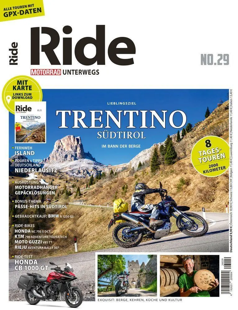 Cover: 9783613322868 | RIDE No. 29 Trentino | MOTORRAD unterwegs | Taschenbuch | 150 S.
