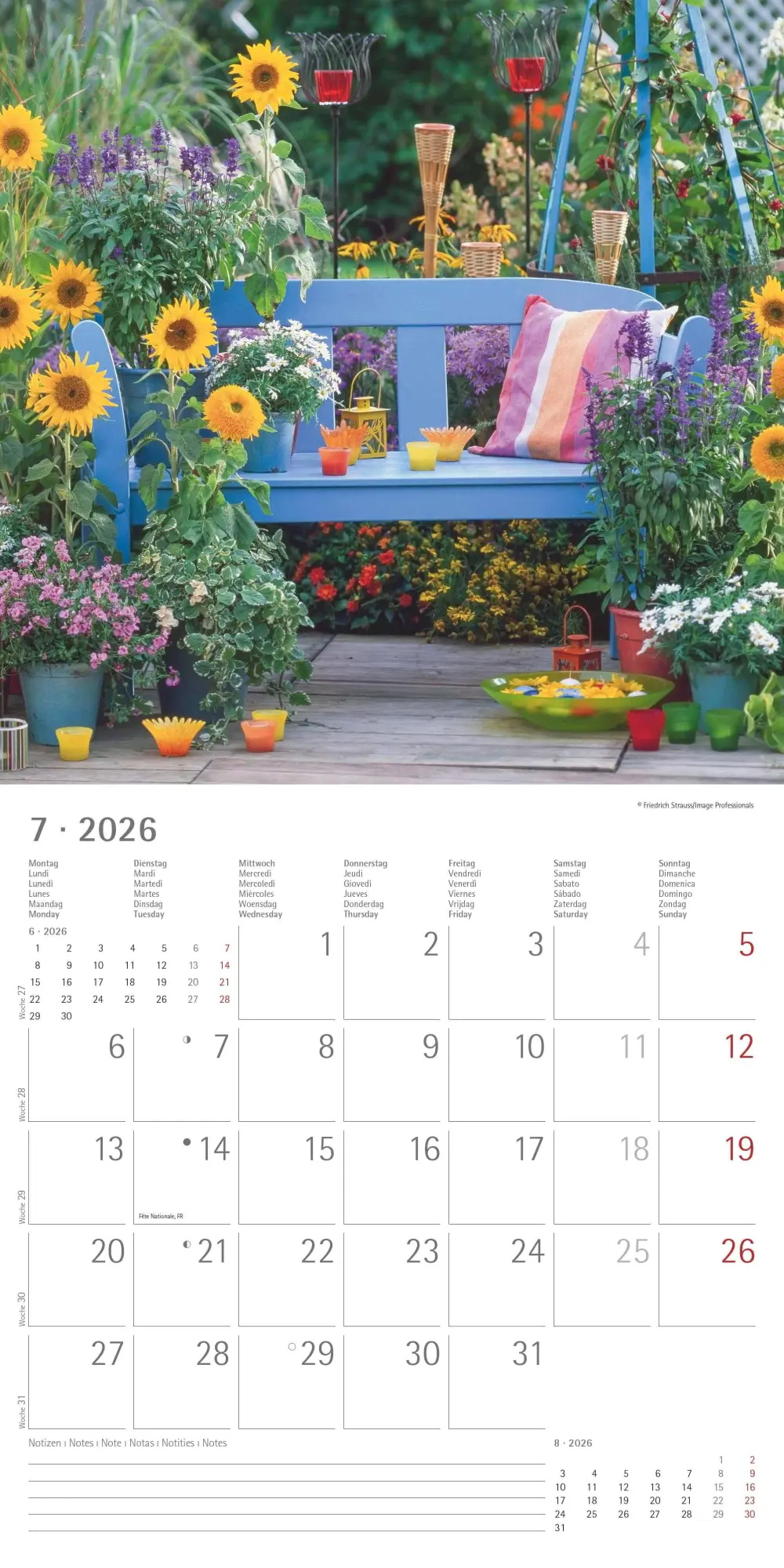 Bild: 4069095002968 | Gartendekor 2026 - Broschürenkalender 30x30 cm (30x60 geöffnet) -...